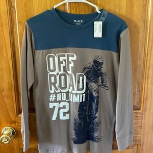 NWT….Boys XL long sleeve shirt - dirt bike graphics